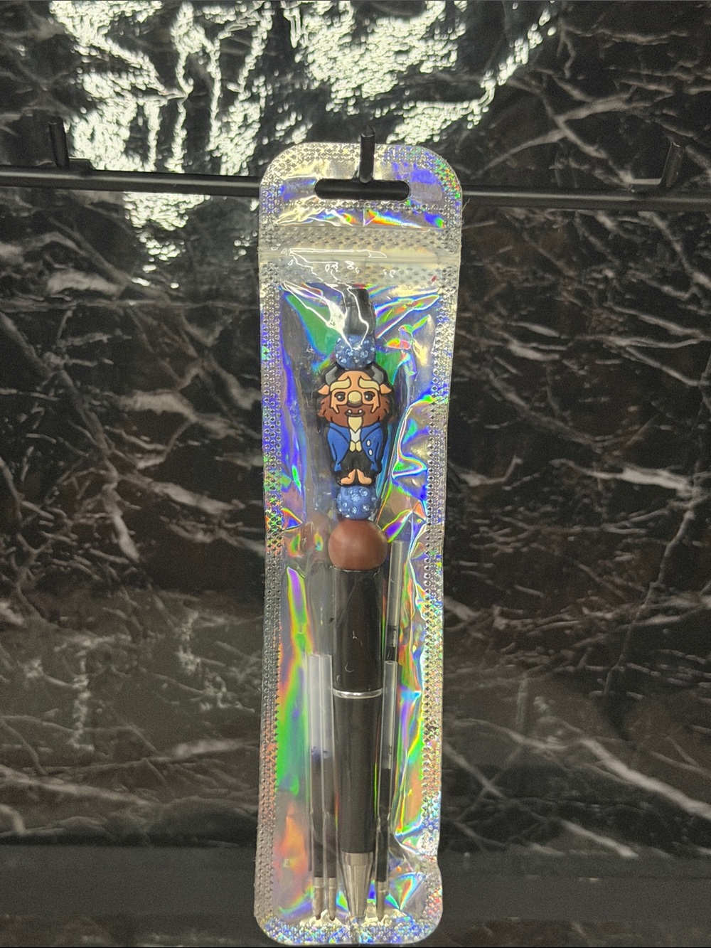 Beast from Beauty and the Beast Focal Bead Pen
Black and Blue ink